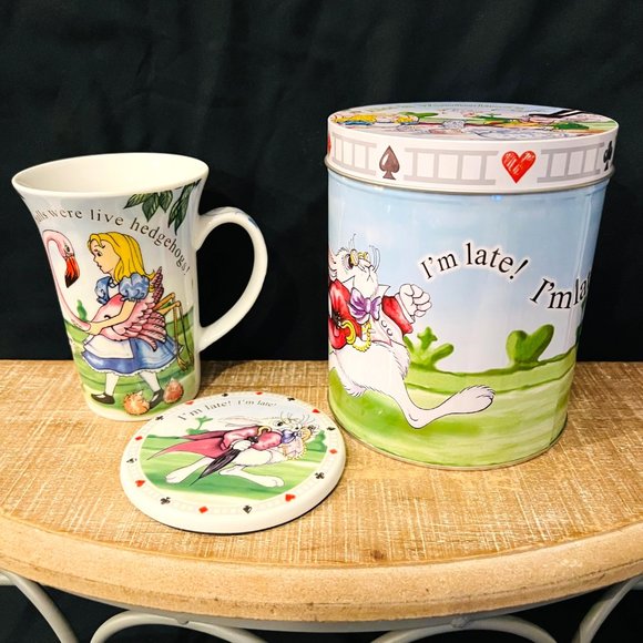 Dining Alice In Wonderland Cafe Im Late Paul Cardew Collectible Mug